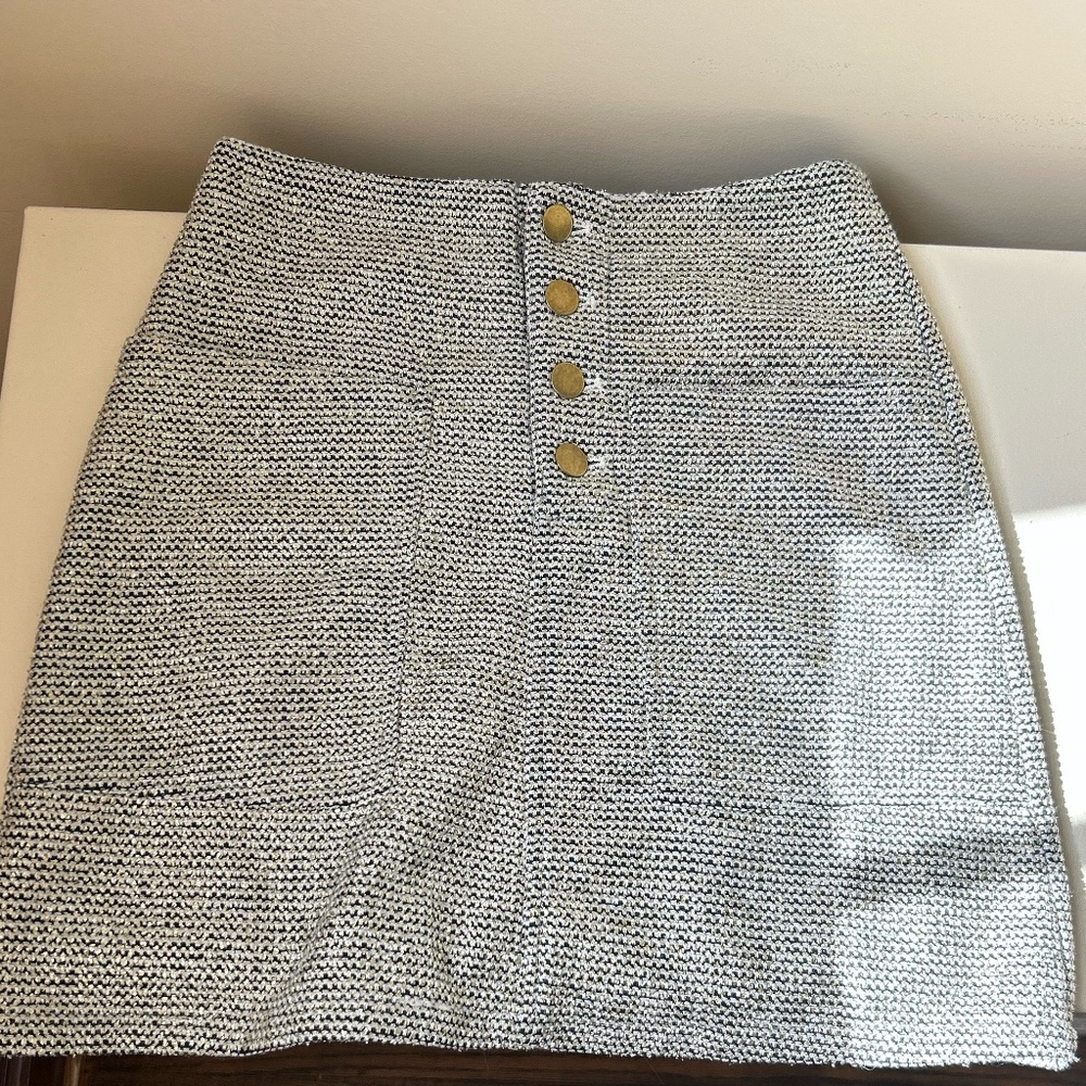 Gold mini skirt